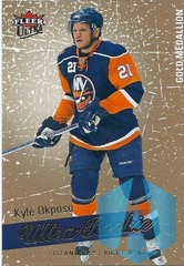 2008-09 Fleer Ultra Rookie Kyle Okposo #217 Gold Medallion RC Islanders